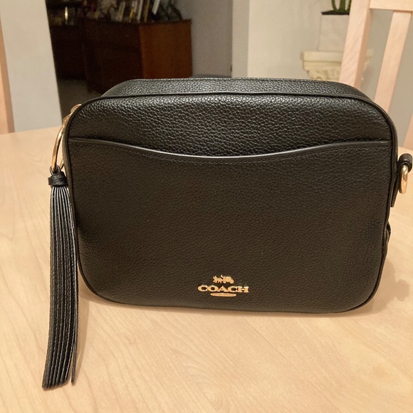 SOLD ⭐️ LIKE NEW Coach Camera Pebbled Leather Crossbody Bag * SOLD - Picture 1 of 9